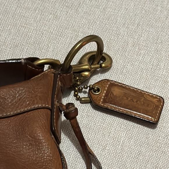 Vintage Coach Chelsea Convertible Strap All Leather Bag-EUC-Cognac Tabacco Brown - Picture 4 of 17